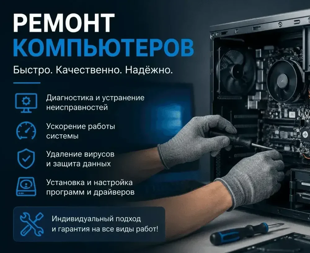 Ремонт компьютеров и ноутбуков на дому в Калуге